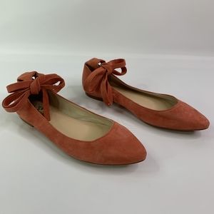 Vince Camuto Womens Scarlet Orange Bevian Ballerina Flats Size 6M